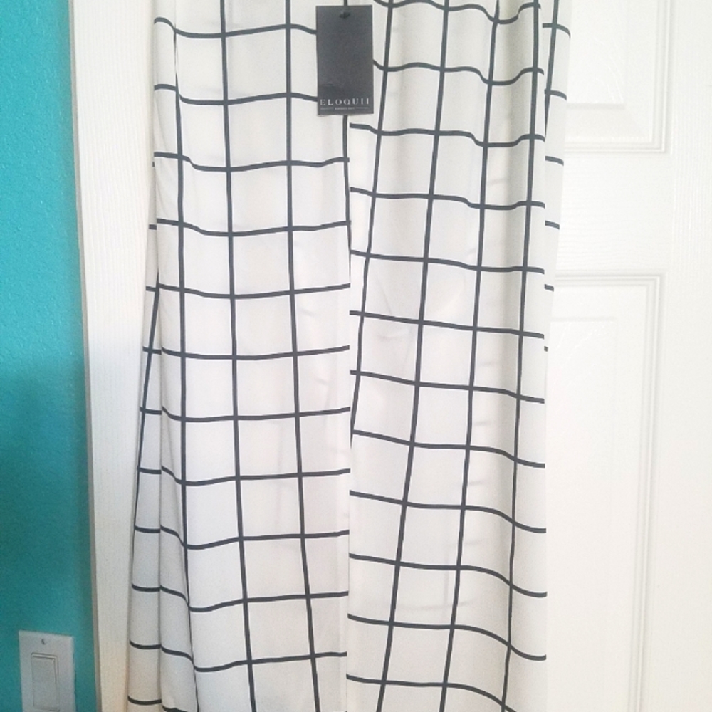 Checked wide leg Capri